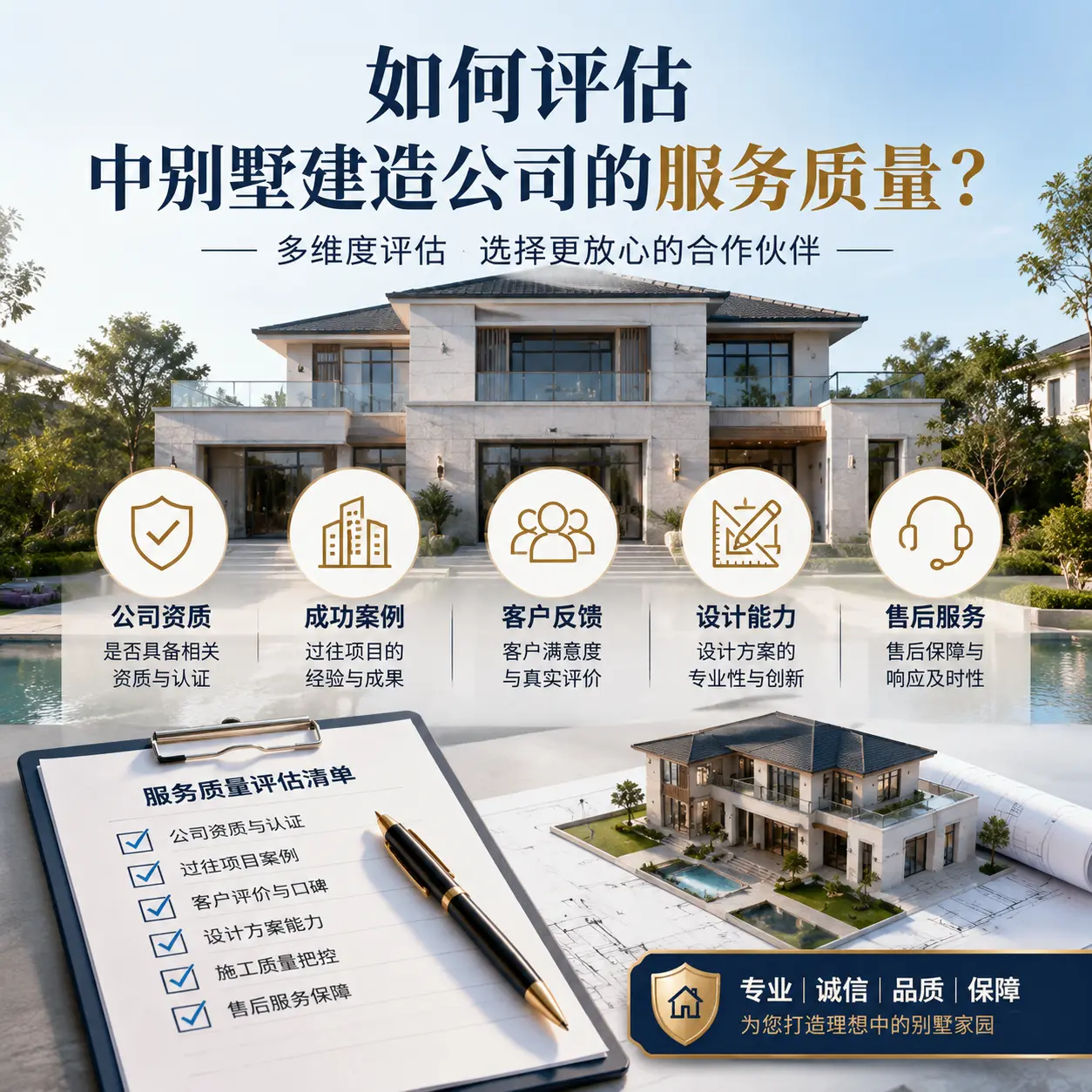 如何评估 桐梓 中别墅建造公司的服务质量？