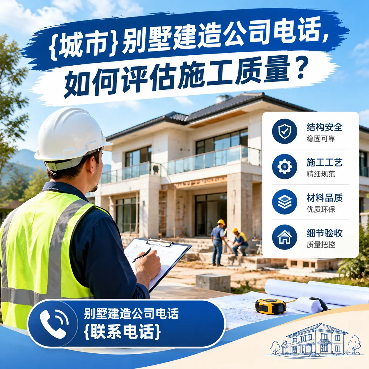 桐梓别墅建造公司电话,如何评估施工质量?